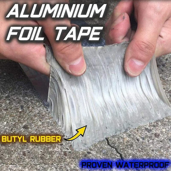 Bundle of 2 Aluminum Foil Butyl Rubber Tape Adhesive Waterproof Flex